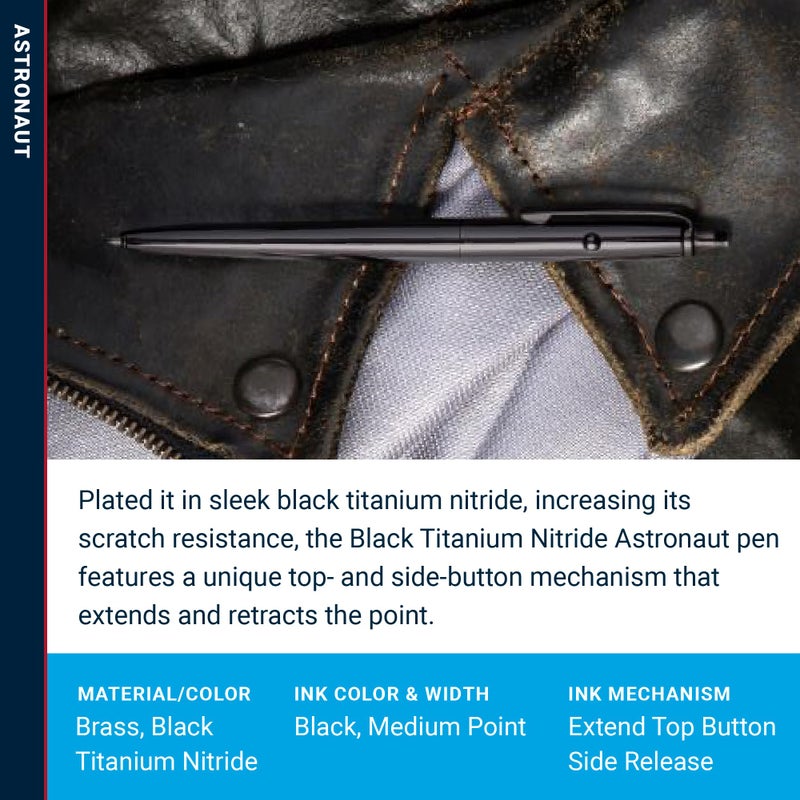 Fisher Space Pen Original Astronaut Space Pen, AG7 Series, Ballpoint, Black Titanium Nitride, Black Ink, Pocket Clip, Gift Box, Made in the USA - Image 3